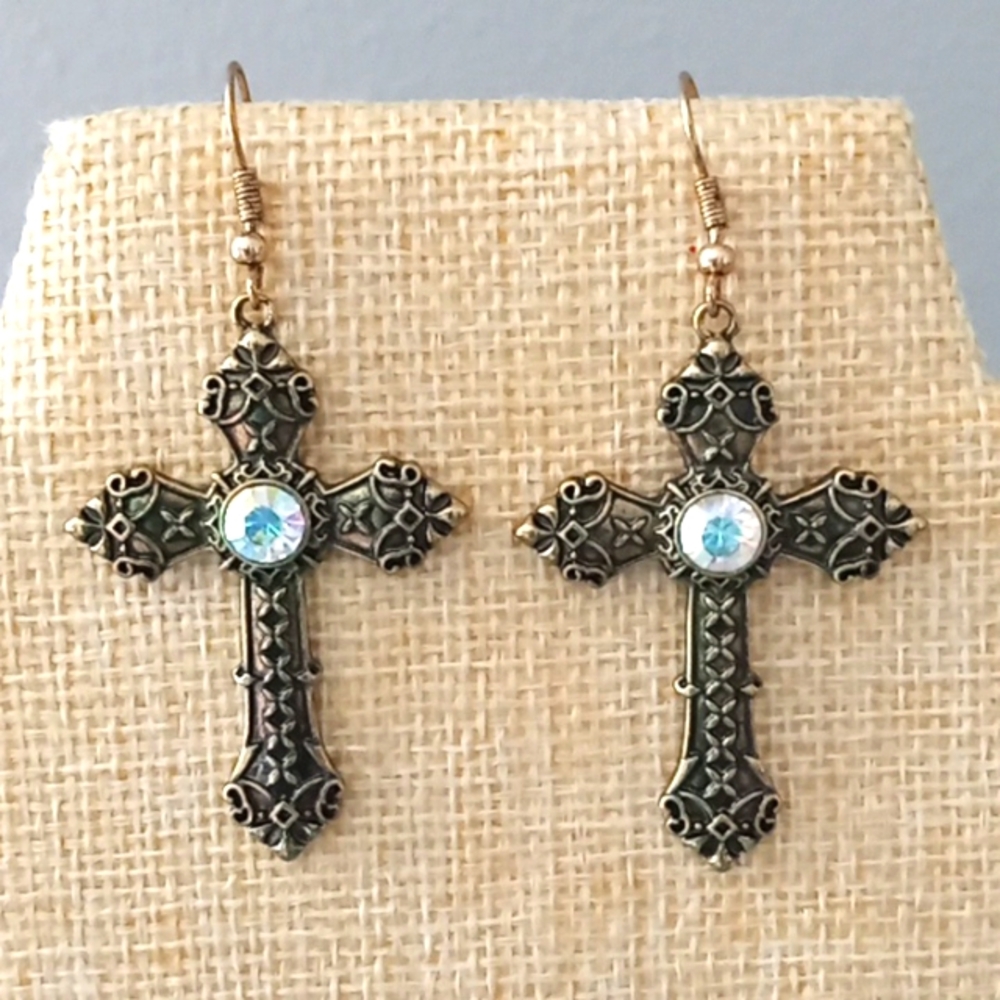 New Cross Dangle Earrings